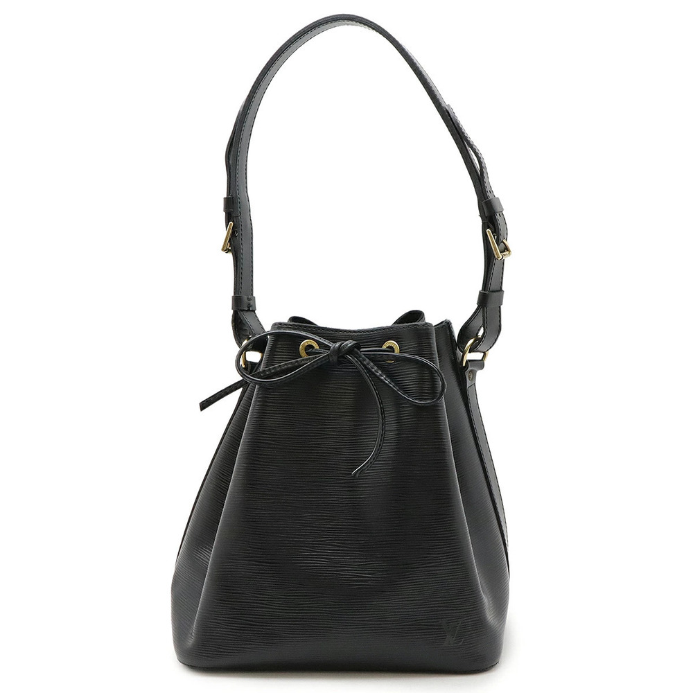 LOUIS VUITTON Epi Shoulder Bag Hobo Drawstring Noir Black